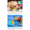 Pet Puppy, Tooth Grinding Stick, squeaking Dog Toy, Leaking Food Ball (Blue Yellow)
