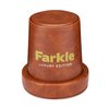 RNK Gaming Farkle Travel Luxury Edition Game with Brown PU Leather Dice Cup