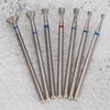 Cone Drill Bits For Nails, 6pcs/set Nail Drill Bits Set Sealing Bit Sand Cuticle Polishing Bit Nail Grinding Head Electric Manicure Set Nail Drill Bits Cuticle Pusher Drill Bit For Nails (#3)