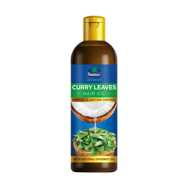 Parachute Advansed Curry Leaves Hair Oil with Natural Coconut Oil & Vitamin E| Reduces Hair Fall & Delays Greying| Promotes Hair Growth| No Paraben, Sulphate, Silicones| 6.7 Fl.oz.