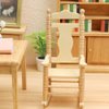jojofuny Wooden Dollhouse Rocking Chairs 1:12 Scale Christmas Model Chairs Miniature Wooden Rocking Chairs for Dollhouse Accessories Furniture Decoration