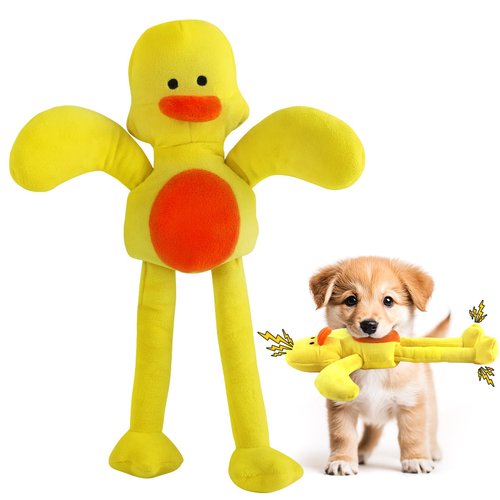 Interactive Plush Dog Toy,Stuffed Dog Toys for Puppy Teething,Squeaky Tur of War Dog Toy for Small Dogs,Dog Chew Toys to Keep Them Busy