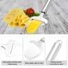 Cheese Slicer with Wire, WarmHut Stainless Steel Cheese Slicer Set and Cheese Cutter Plane for Soft, Semi-hard, Hard Cheeses Kitchen Tool, Set of 2