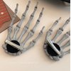 Halloween Skeleton Hand Hair Clips Horror Bone Claw Clips Hairpin Halloween Hair Accessories for Women Girls Zombie Bone Hair Barrettes for Cosplay Costume Halloween Party Hair Decorations
