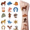 JoyfulGlam 75 PCS Male Cowboy Temporary Tattoos Rodeo Birthday Party Tattoos Stickers For Boys And Girls First Birthday Party Decorations Supplies