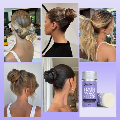 Hair Wax Stick for Taming Flyaways and Smoothing Edges - Slick Back Gel for Women and Kids, Edge Control Frizz Hair Styling Balm Stick Accessory