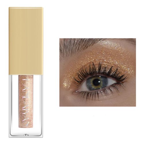 Orange Glitter Liquid Eyeshadow Eyelid Color,Highly Pigmented Liquid Shimmer Eyeshadow Eye Glitter Makeup,Dry Fast Long Lasting Eye Makeup Eye Look,03