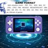 RG351P Handheld Game Console, Retro Game Console Open Linux Tony System RK3326 Chip 64G TF Card 2500 Classic Games 3.5 Inch IPS Screen 3500mAh Battery (Purple)