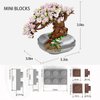 Building Blocks for Adults- Cherry Blossom Tree Building Toys, Bonsai Botanical Collection Toy Building Sets, Plants and Flowers DIY Home Decoration, Gifts for Women Kids (Not Compatible with Lego)