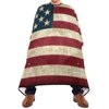 KEEPREAL Vintage American Flag Barber Cape Waterproof Salon Hairdresser Cape with Adjustable Snap Closure for Men Women Salon and Home Use