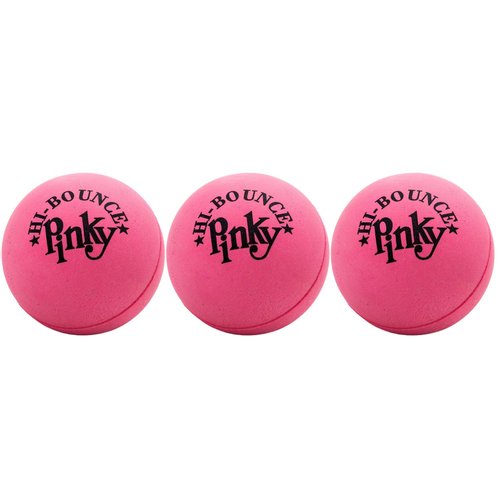 JA-RU Hi-Bounce Pinky Ball (3 Bouncy Balls) Bouncing Balls for Kids. Stress Ball, Massage Therapy. Sports Indoor & Outdoor Playground Toy, Bulk Party Favor, Stocking Stuffers 976-3p