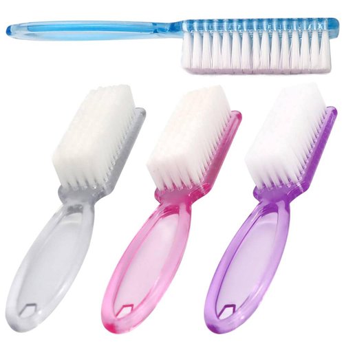 Nail Brush for Cleaning Fingernails, 4Pack Handle Grip Nail Brushes Fingernail Brush for Cleaning Nail Scrub Brush for Toes and Nails