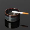 Small Ceramic Ashtray-2Pack, Ash Holder for Smokers 3-Inch (Gradient Grey)