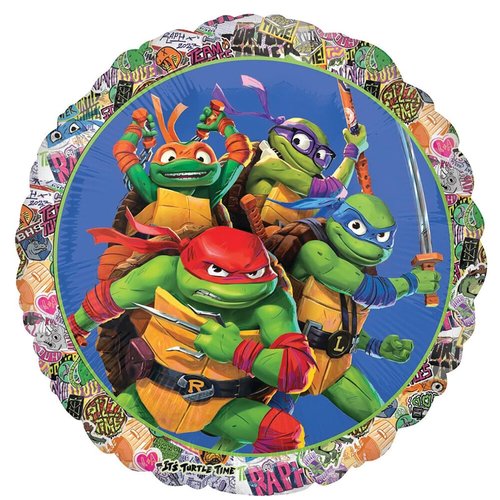 Anagram TMNT Mayhem 4th Birthday Party Supplies Foil Balloon Bouquet Decorations, BQ_4190