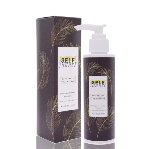 Self Tanner with Natural Self Tanning Lotion, Face and Body Sunless Tanning Bronzer, Gentle Non-Irritating, Sunless Tanning Lotion for Medium to Dark Skin (5.12 fl oz)