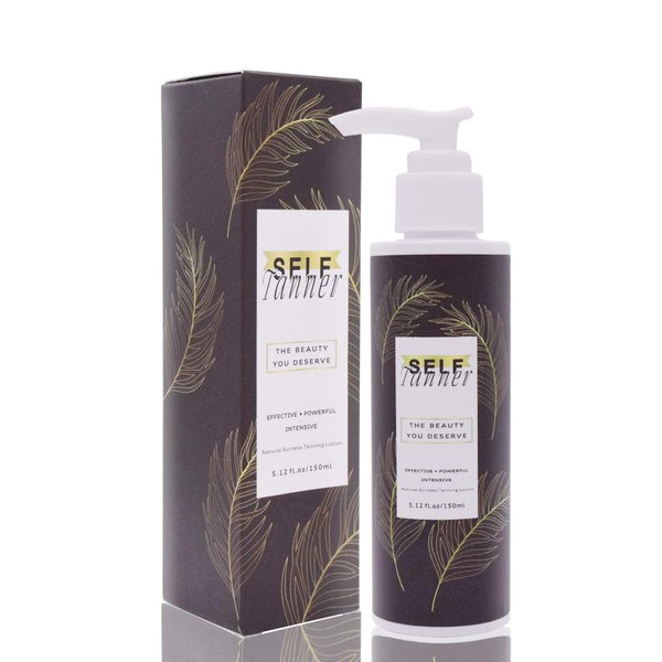 Self Tanner with Natural Self Tanning Lotion, Face and Body Sunless Tanning Bronzer, Gentle Non-Irritating, Sunless Tanning Lotion for Medium to Dark Skin (5.12 fl oz)