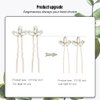 Wedding Hair Pins for Bride, 5PCS Wedding Hair Pins Silvers with Rhinestone Hair Accessories for Wedding (Silver Clear)