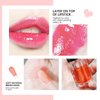 Lip Oil Hydrating Tinted Lip Balm, Plump Lip Gloss Lip Care Transparent Toot Lip Oil Tinted (001# Pink)