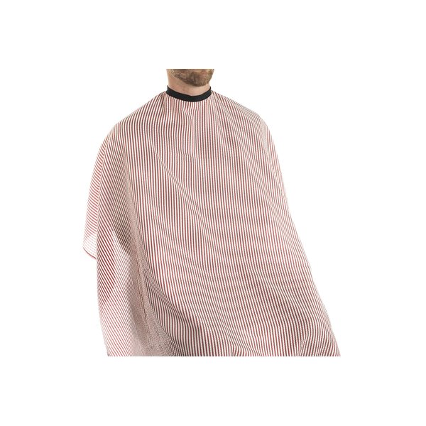 Campbell's Seersucker Hair Styling Cape for Barbers and Stylists (Red and White)