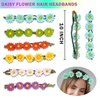 BANBALLON 30 PCS Hippie Party Favors Retro Round Sunglasses Daisy Flower Headbands Peace Sign Necklaces Silicone Bracelets For 60s 70s Party Decorations Hippie Party Supplies