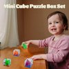 Mini Cube Puzzle Box Set, Brain Game 24PCS Maze Puzzle Box 3D Three-Dimensional Ball Maze Funny and Cool Brain Teasers for Kids-Safe for Boys, Girls, Teens, Party Favors (A)