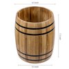 MyGift Wine Barrel Design Kitchen Utensil Crock, Light Brown Solid Bamboo Wood Cooking Tool Holder