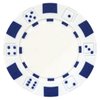 DA VINCI 50 Clay Composite Dice Striped 11.5 gram Poker Chips, White