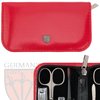 3 Swords Germany - brand quality 8 piece manicure pedicure grooming kit set for professional finger & toe nail care scissors clipper fashion leather case in gift box, Made in Solingen Germany (03911)