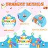 Faccito 36 Pieces Birthday Crowns Bulk - Happy Birthday Paper Caps with Elastic Band for Classroom, Preschool, Kindergarten, Elementary School, VBS Party Supplies