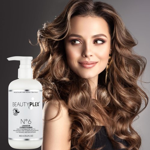Beautyplex No 6 Leave in conditioner | Molecular Hair Repair Treatment Fino | Hair Mask | Strengthens, Nourishes, Moisturizes & Repairs Hair Structure. Softness, Frizz Control. 450ml. (15.2 oz)