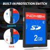 INDMEM 2GB SD Card, 10 Packs Class 4 2GB Flash Memory Card MLC Standard Secure Digital Cards Camera Card