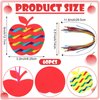 Liliful 60 Set Apple Crafts for Kids Apple Scratch Crafts Fall Arts and Crafts Supplies with Ribbon Wooden Stylus Hanging Craft Kit for Fall Autumn Home Activities School Game Classroom Decoration