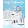 Four Candies Cute Mechanical Pencil Set, 3PCS Pastel Mechanical Pencils 0.5mm with 360PCS HB Lead Refills, 3PCS Erasers, 9PCS Eraser Refills for Student School
