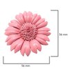 AeraVida Pink Sunflower Genuine Leather 2-in-1 Floral Pin or Hair Clip | Flower Hair Clips | Sunflower Hair Clips | Small Hair Clip | Hair Pin Brooch | Hair Pin Accessories