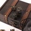 AncientDeer DND Dice Set 7 Pieces D&D Pure Copper Hollow Polyhedral DND Dice W/Gift Box & Dice Bag for DND Game RPG Explorers Savage World and Table Games DND Dungeons and Dragons Role Playing Games