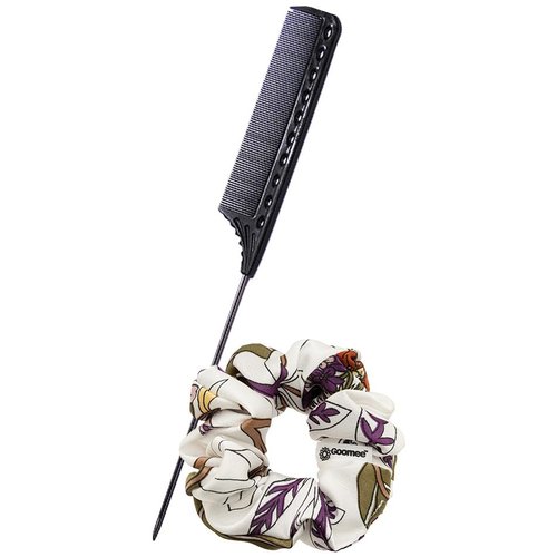 YS Park 132 Carbon Tail Comb 9.4" and Goomee Scrunchie (Bundle)