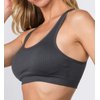 YELETE Lady's Macrame Cut Out Sports Bra Color Ccharcoal Size M