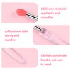 heemeei Silicone Nail Powder Applicator Brush, 10Pcs Reusable Silicone lip Brush Nail Art Brushes for Manicure Holographic Chrome Mirror Glitter Powder Pigment Lipstick Eyeshadow Makeup(Red)…