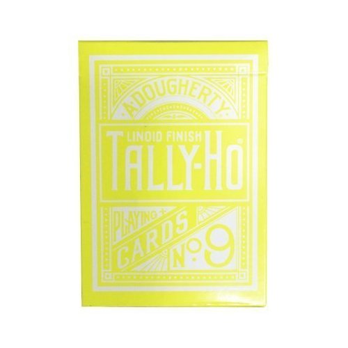 Yellow Tally Ho Reverse Circle Back Limited Edition Playing Cards