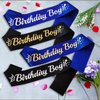 LXYXUUN Birthday Boy Sash Black, Gold Foil Birthday Sash for Boy Funny Birthday Party Decorations, 10th 11th 15th 16th 18th Bday Sash Gift Ideas