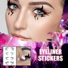 4 PCS Halloween Eye Shadow Stickers Temporary Tattoo, Spider Web Skull Bat Eyeliner Decals Ghost Face Makeup Stickers Tools for Women Girls Waterproof Fake Tattoo Eye Art