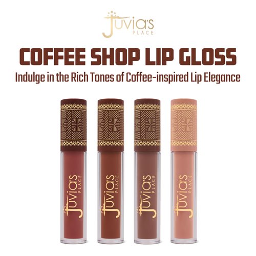 Juvia's Place Coffee Shop Lip Gloss Brown Sugar - Moisturizing Beauty Tinted Clear Glows Hydrating Long Lasting Plumping Shine Glossy Colored Pout Stains Plumper Light Glass Filler Glaze Balm Makeup