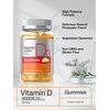 Vitamin D3 2000iu Gummies | 90 Count | Vegetarian | Pineapple Flavor | Non-GMO, Gluten Free Vitamin D Supplement | 50 mcg | by Horbaach