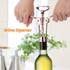 Wine Bottle Opener Wing Corkscrew, Godmorn Rose Gold Beer Bottle Opener with Wine Pourer, Cute Stainless Steel Winged Corkscrew, Pink Cork Screw Wine Accessories For Kitchen Bars Mothers Day Gift