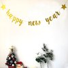Starsgarden Happy New Year Banner for NYE Decorations 2024 - Gold Glitter | Happy New Year Sign for 2024 New Years Decorations | New Years Eve Party Supplies 2024