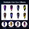 MIZHSE 8 Colors 9D Cat Eye Gel Nail Polish, Upgraded Magnetic Gel Polish Kit with Magnet Stick, Galaxy Chameleon Effect Silky Cat Eye Nail Gel Soak Off Nail Art Salon Manicure Home Ladies Gift