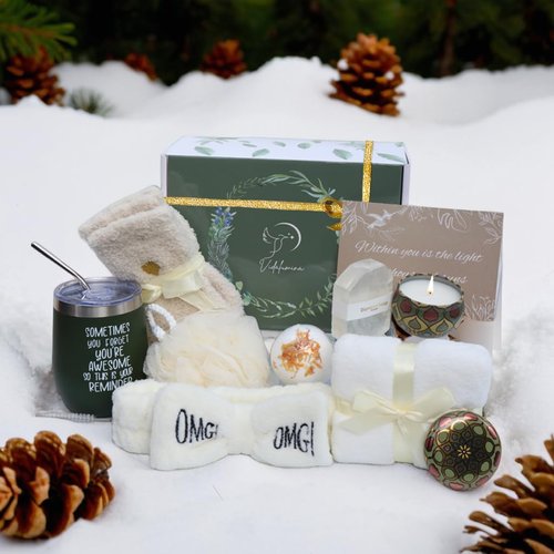 Spa Gift Baskets for Women - Christmas Gifts for Women - Mom, Wife Christmas Gifts, Self Care Gifts, Relaxing Spa Box Gift Set, Birthday Gifts for Women, Bath Gifts for Women, Holiday Gifts for Women.