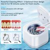 Ultrasonic Retainer Cleaner Machine - Ultrasonic U-V Cleaner for Dentures ligner, Mouth Guards, Braces, Toothbrush Heads, 45kHz Ultrasonic Retainer Cleaner for All Dental Appliances, Jewelry - White