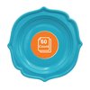 Tiger Chef 60-Count, 8-inch Turquoise Color Round Scalloped Rim Disposable Plastic Plate Set Includes 60 Plastic Salad Plates - BPA-Free