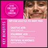 Nip + Fab Salicyclic Fix Night Pads for Face with Hyaluronic Acid, Exfoliating Facial Pad BHA Exfoliant for Skin Hydration Acne Breakouts and Blemishes, 60 Pads, 2.7 Ounce